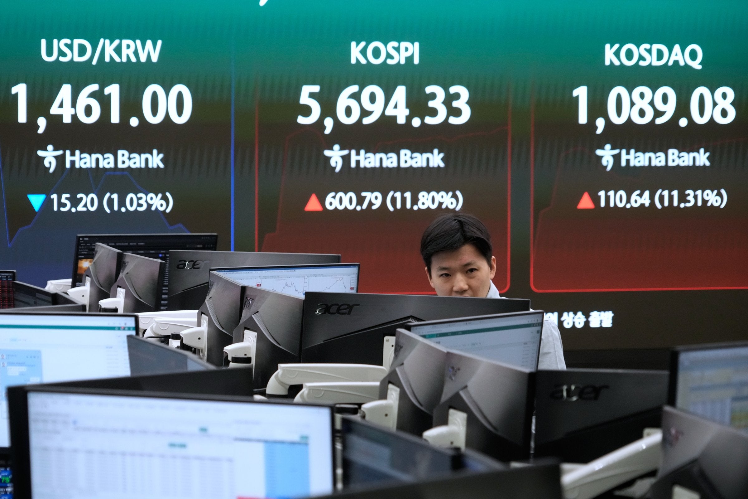 Asiatiske børser spretter opp etter historisk fall