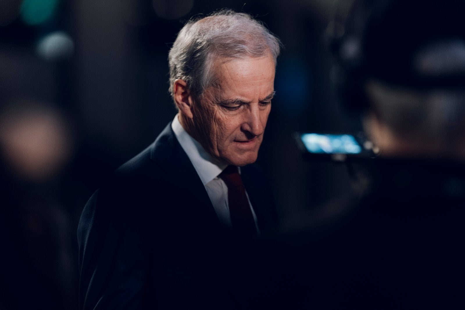 Støre møter pressen i Davos