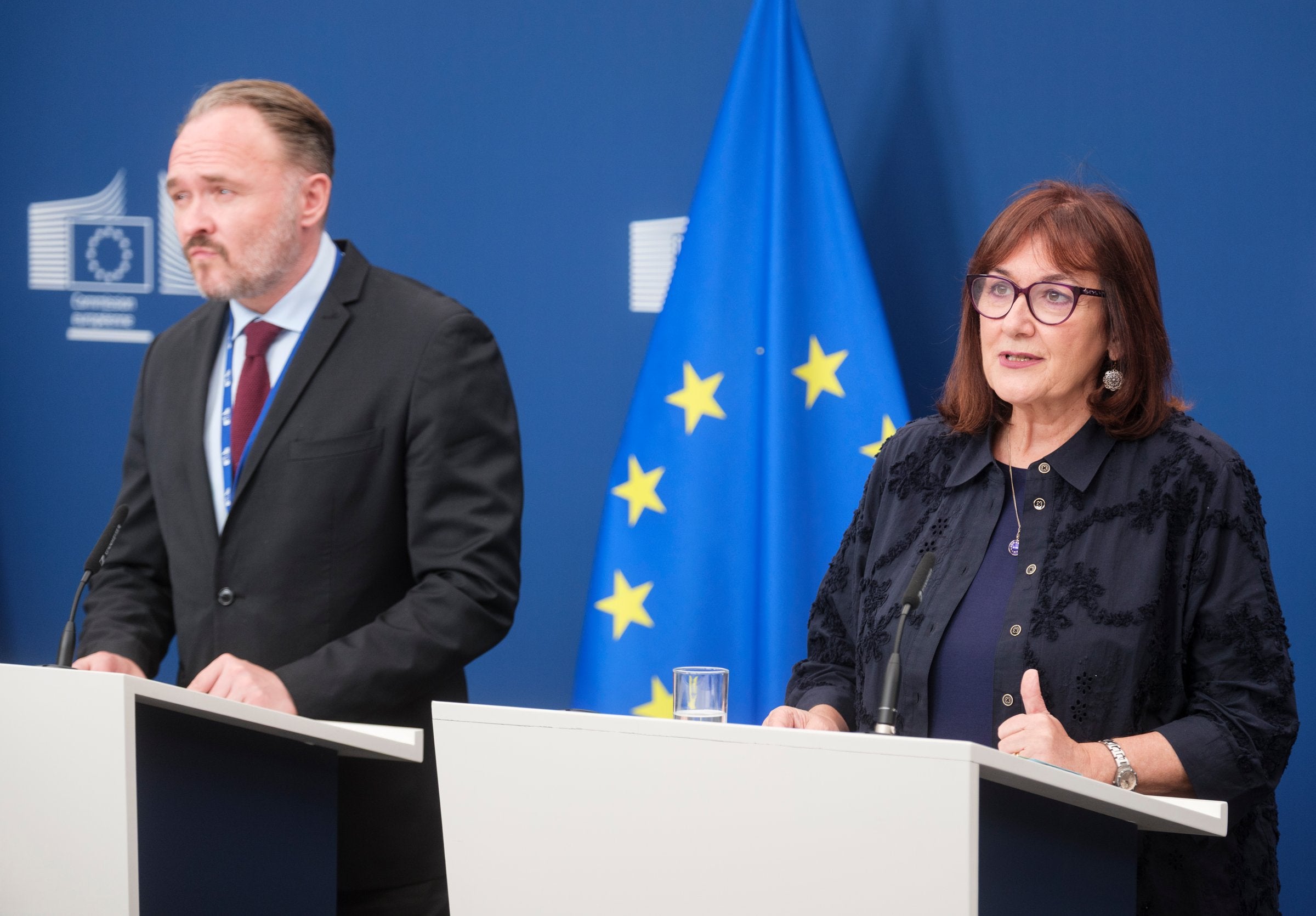 EU Commissioner for Energy and Housing Dan Jorgensen EU Commissioner for Mediterranean Dubravka Suica launching the initiative.