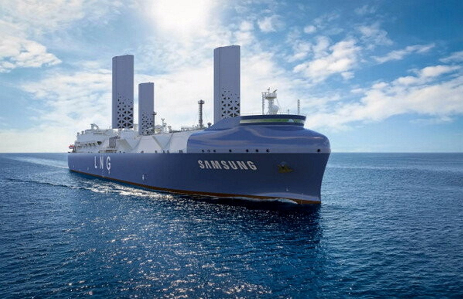 Samsung Heavy Industries unveils wind-assisted LNG carrier design