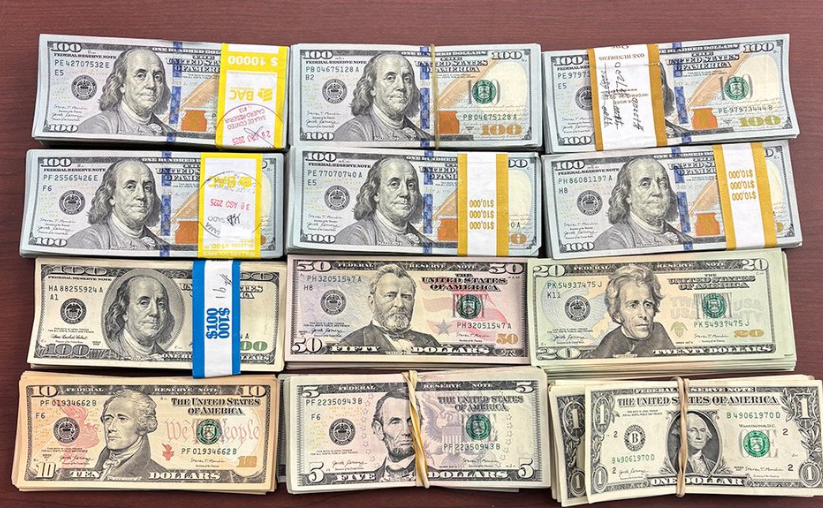 The cash recovered from the Cosco bulker.