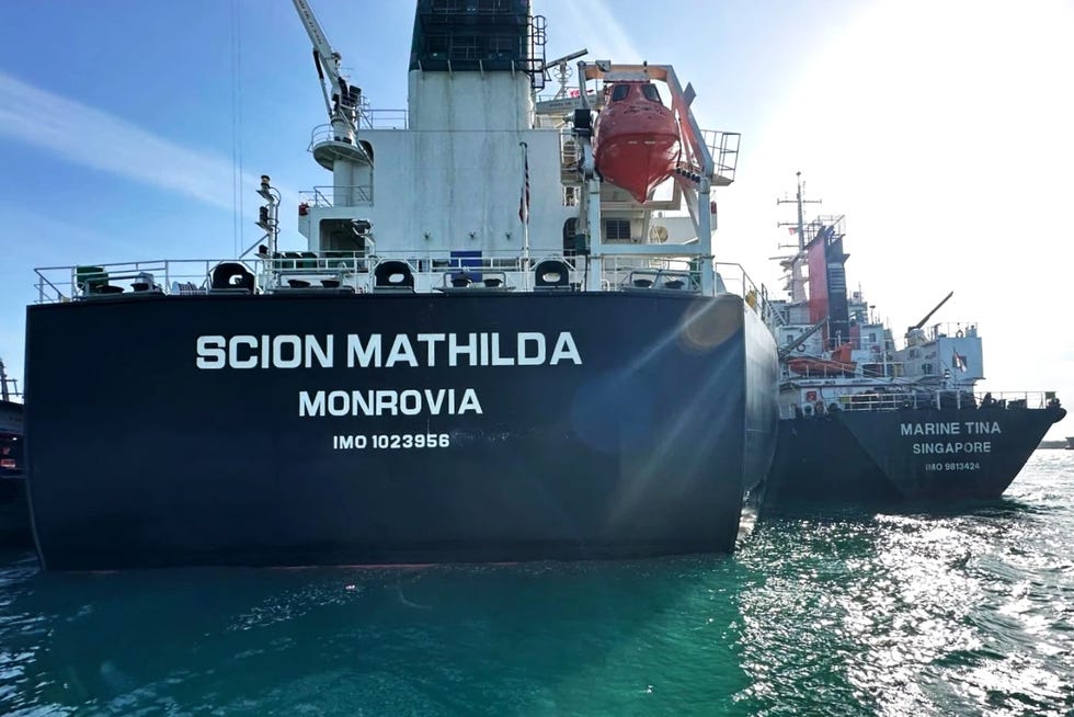 The bunkering operation involving VItol in Singapore.