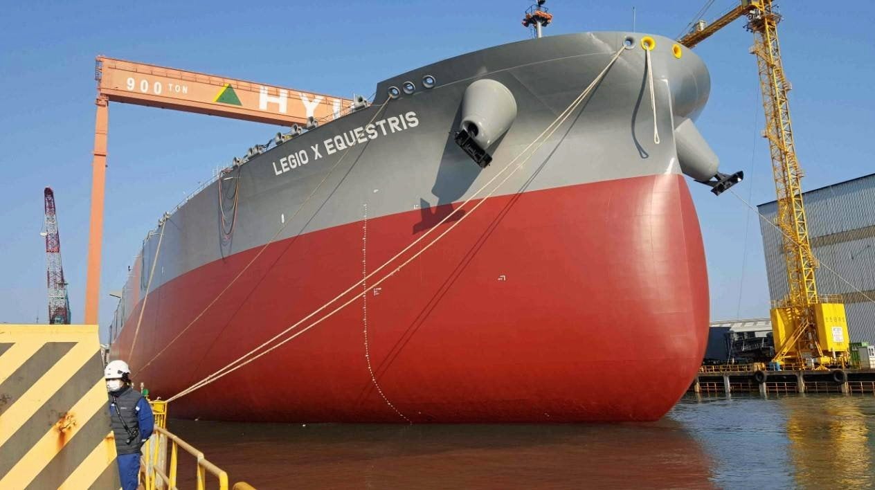 Top Ships’ 299,937-dwt VLCC Legio X Equestris (built 2022) at HD Hyundai Heavy Industries.