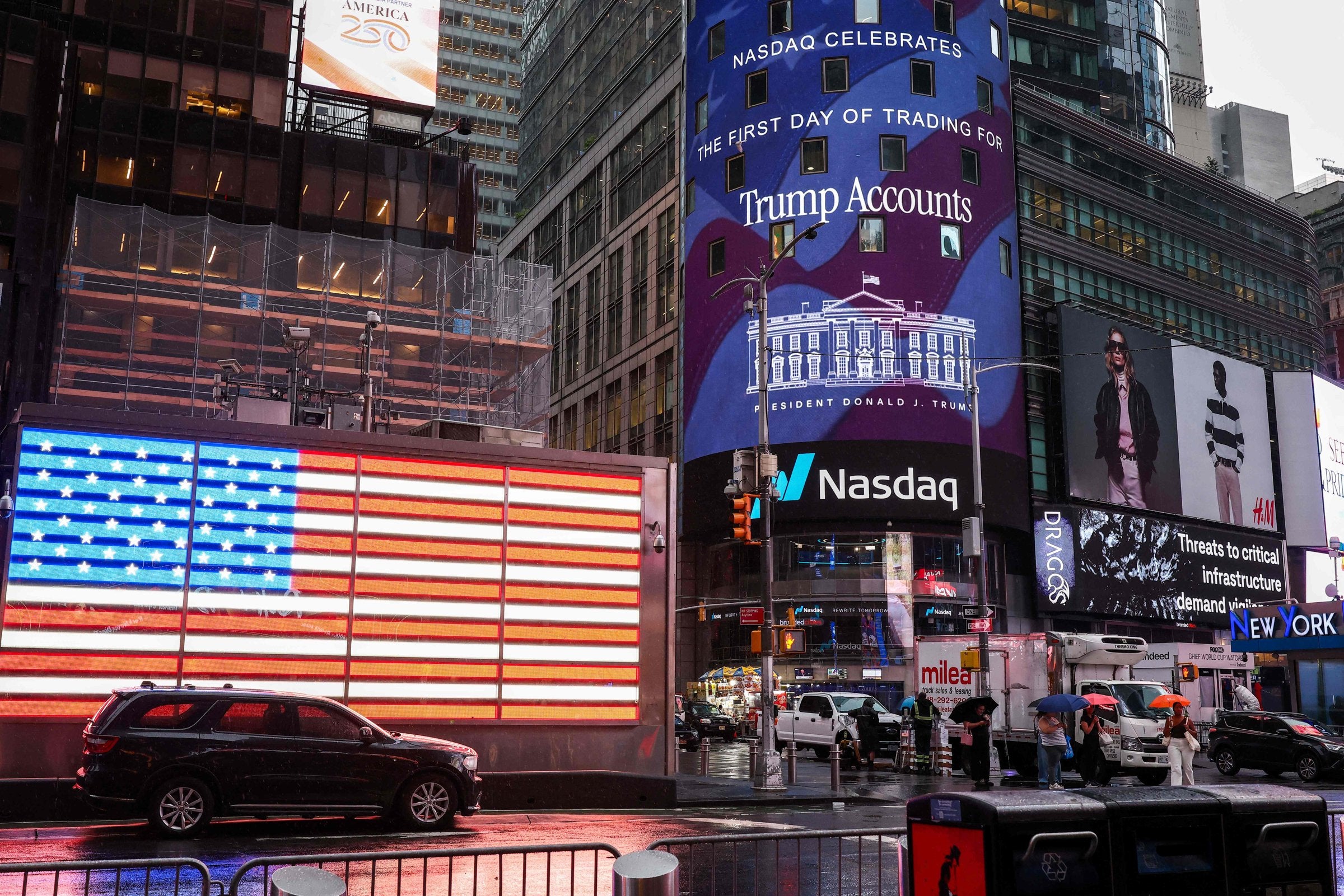 The Nasdaq, whose market site is on Times Square, is the home of many shipping listings.