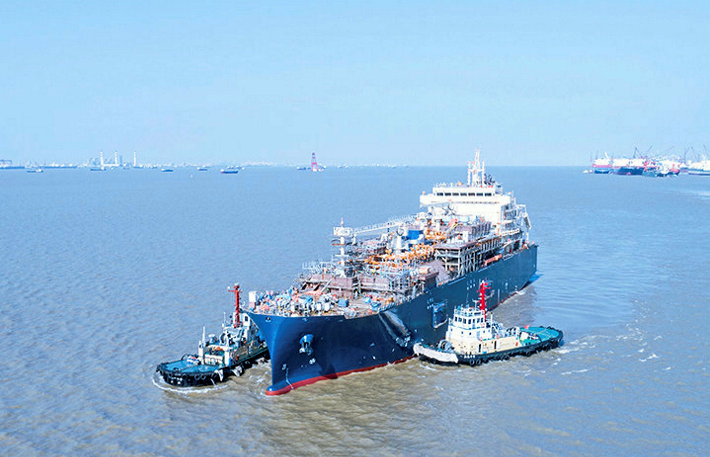 World's largest LNG bunker vessel launched for Total in China