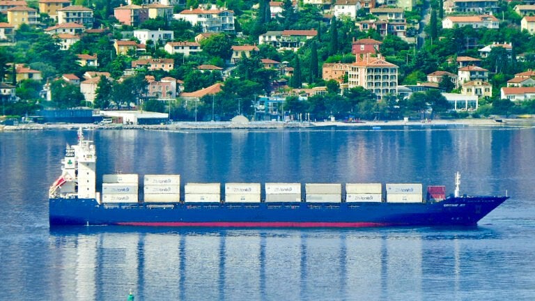 Contships container ship listing after Black Sea drone strike