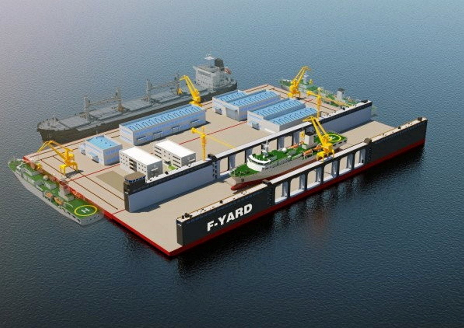 Floating ship repair yard design proposed to ease berth space issues