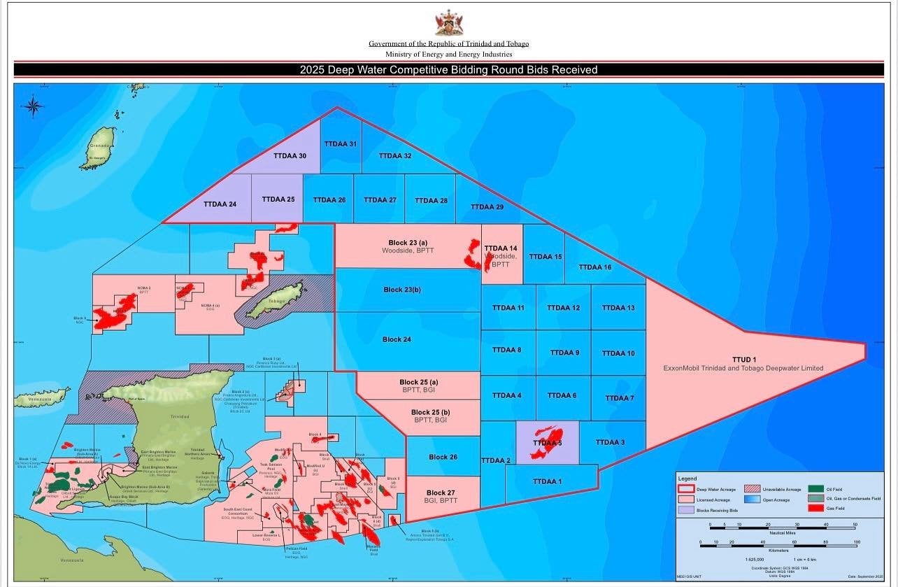 Trinidad & Tobago receives four bids in deepwater competitive