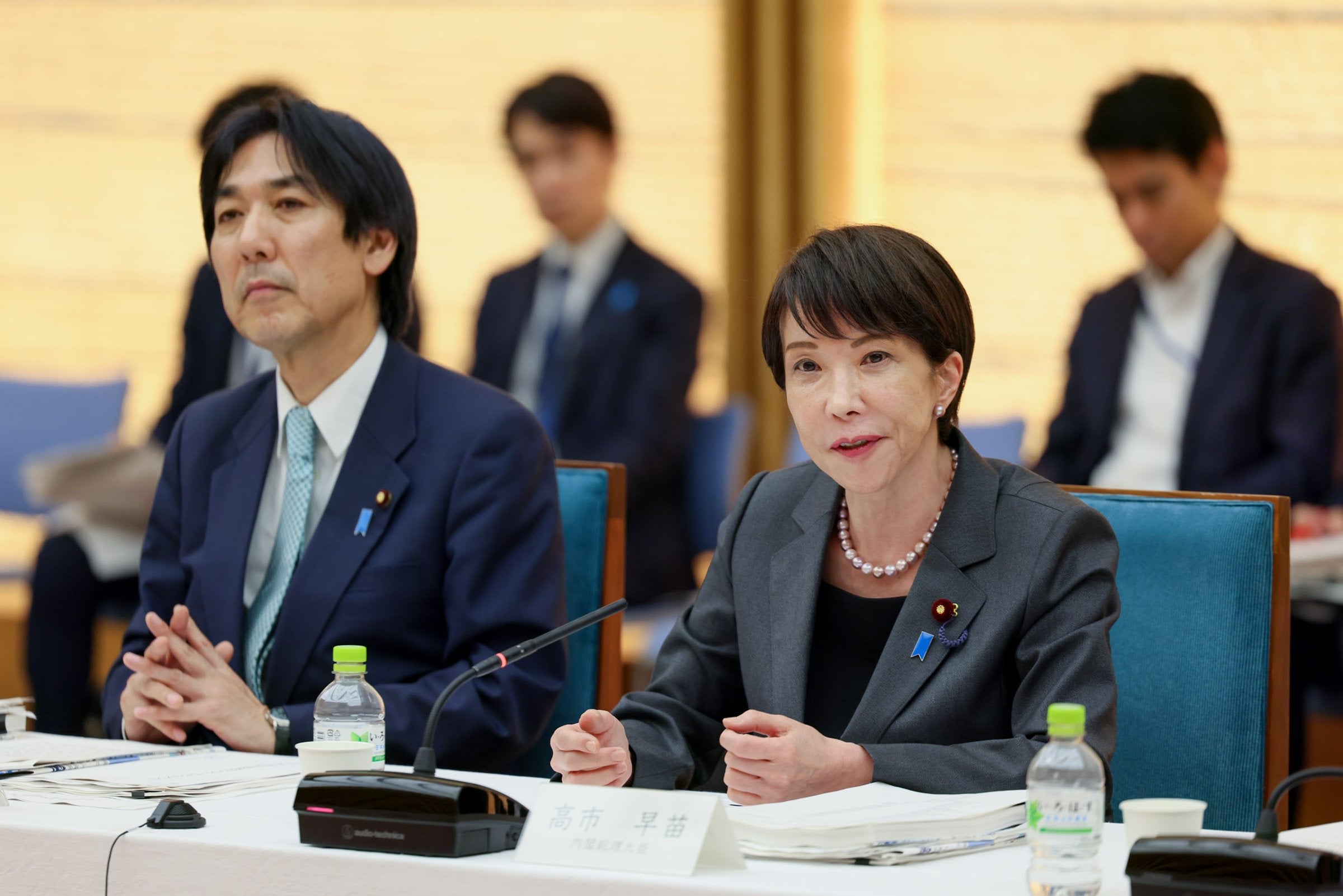Prime Minister Sanae Takaichi speaking at last week's Japan Growth Strategy Council meeting.