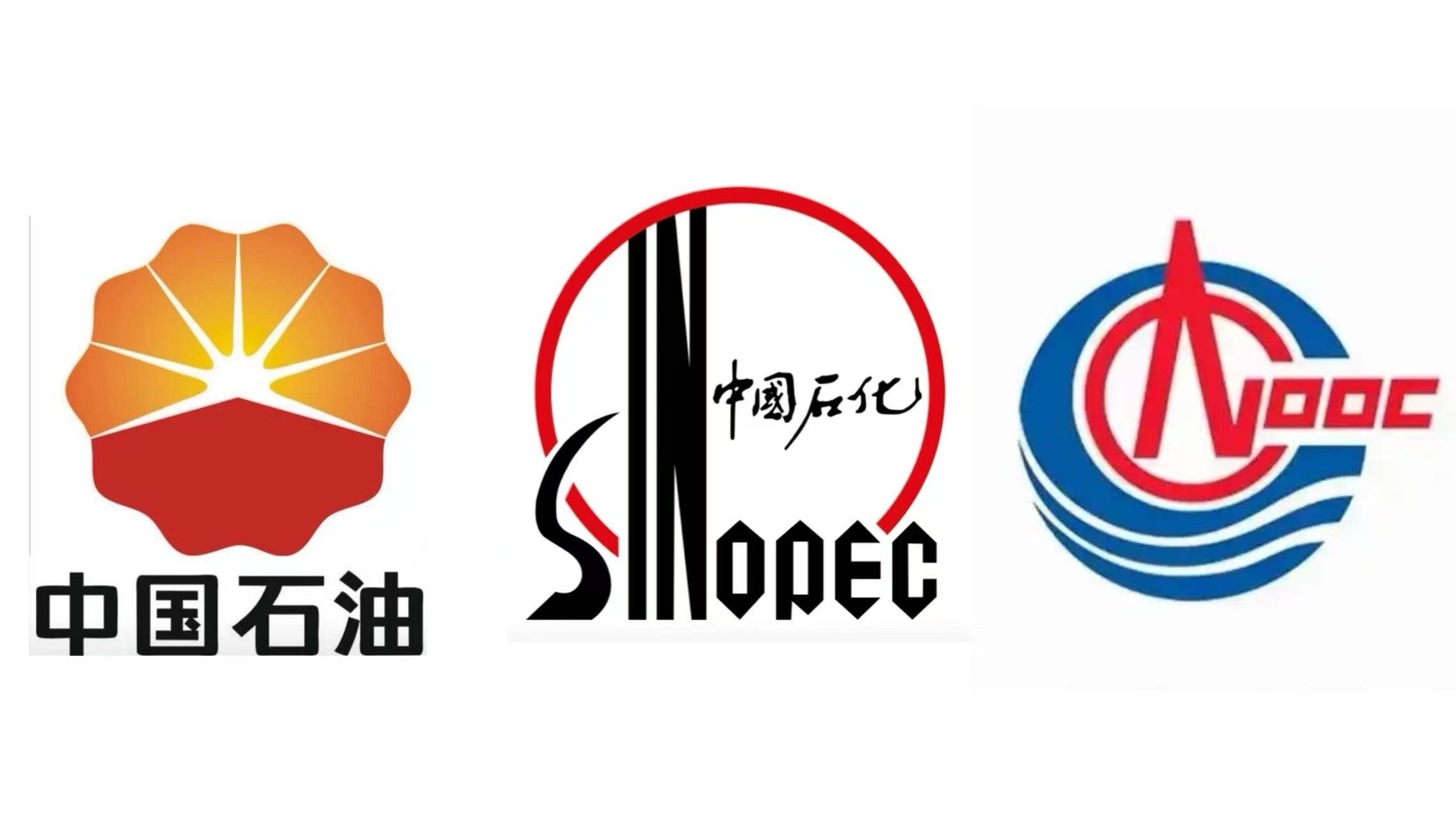 PetroChina, Sinopec and CNOOC logos.