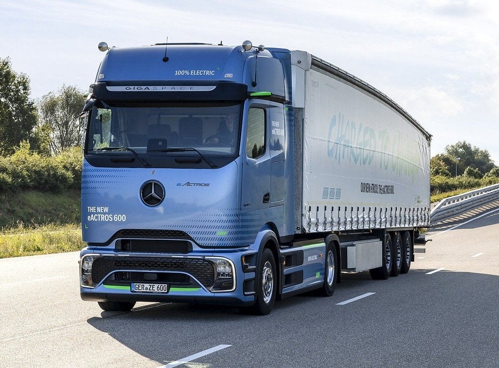Daimler Truck's battery-electric eActros 600 truck.